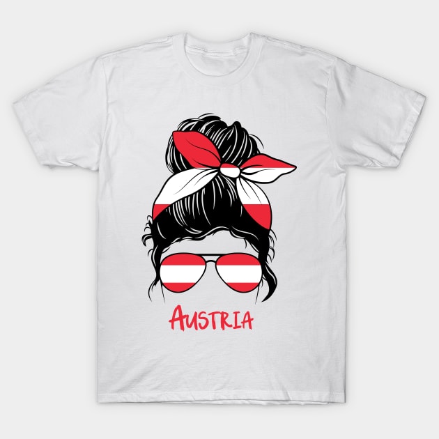 Austria girl, Proud Flag, Austria gift heritage, 	Austrian girlfriend T-Shirt by JayD World